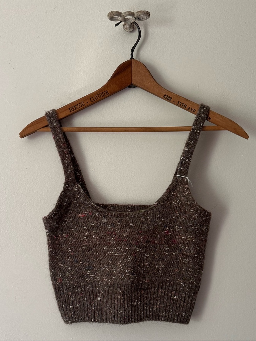 Creatures of Comfort Brown Speckled Sweater Tank/ Vest.